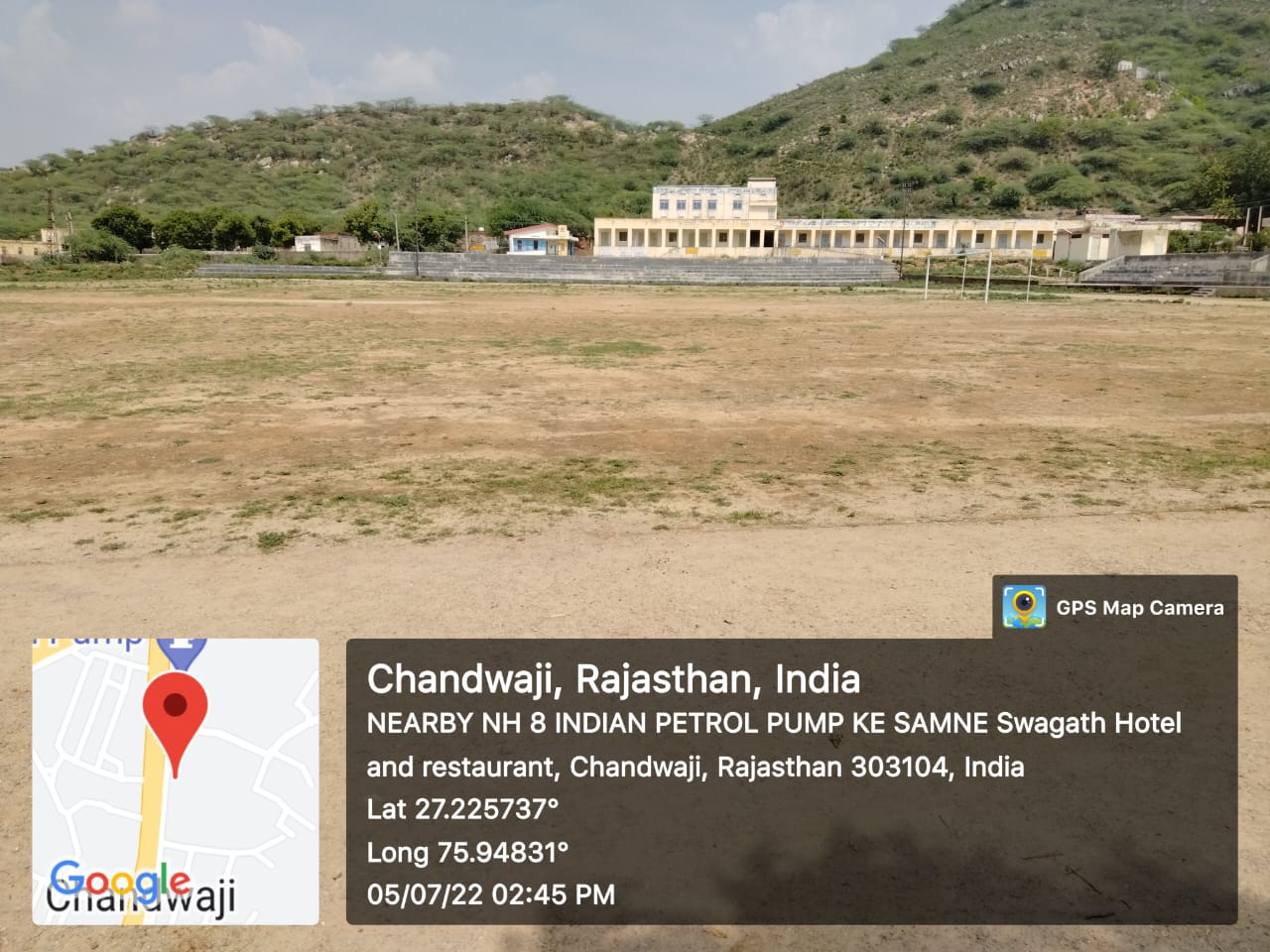 Construction of play ground at Government Senior Secondary School- Chandwaji, District Jaipur 