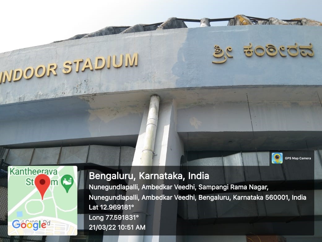 Upgrading of FOPs, water proofing work of the roof, renovation of spectators galleries and upgradtion of facilities of Shri Kanteerva Indoor Stadium at District Bengaluru