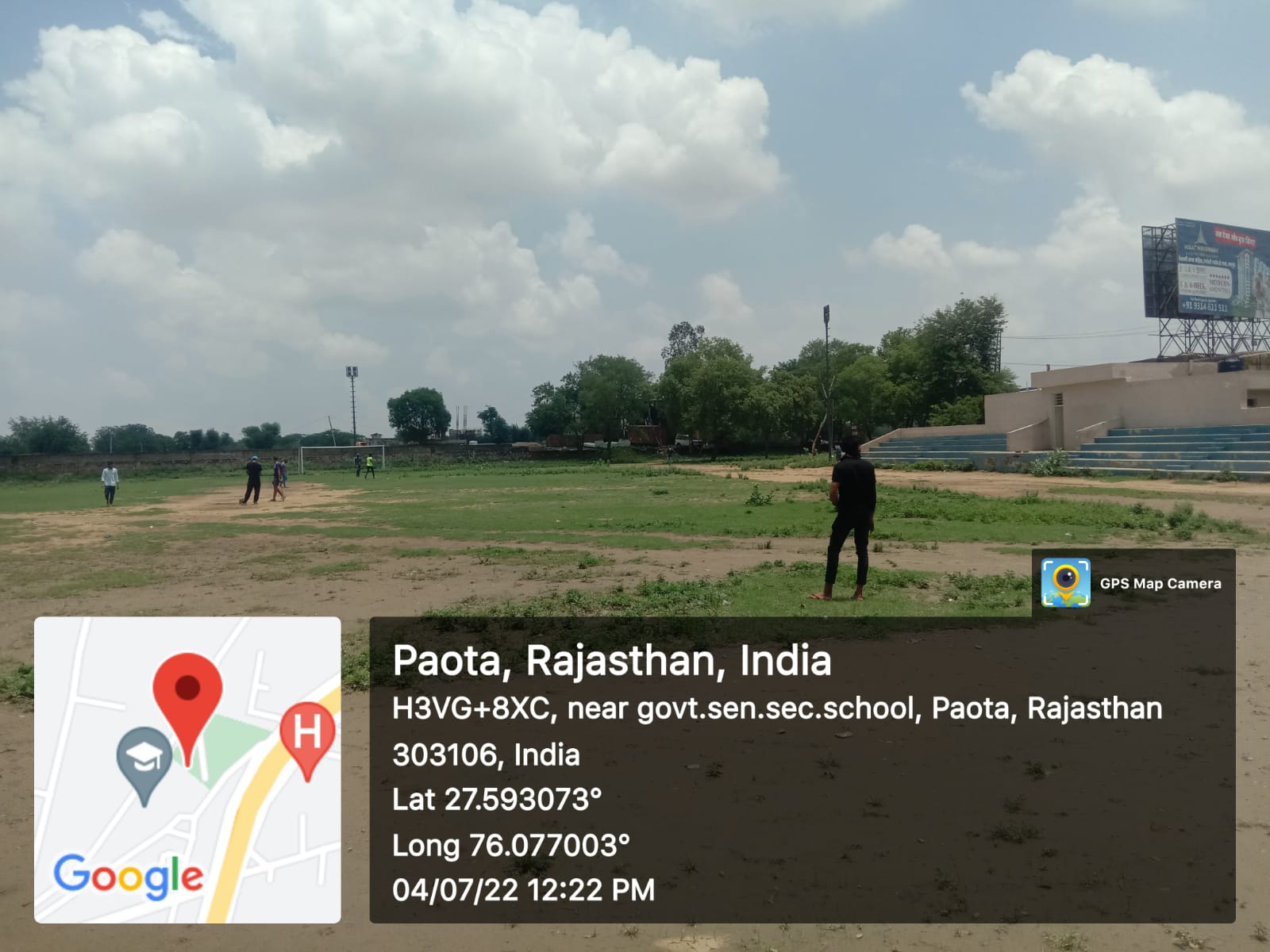 Construction of play ground at Government Senior Secondary School- Paota, District Jaipur