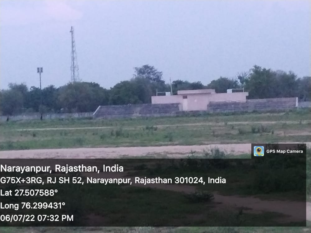 Construction of play ground at Governemnt Senior Secondary School- Narayanpur, District Jaipur 