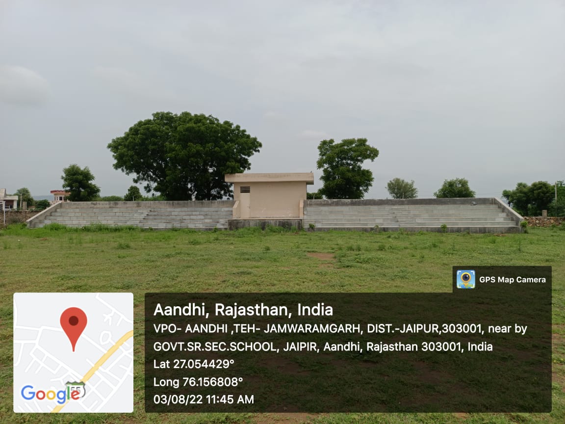 Construction of play ground at Government Senior Secondary School- Aandhi, District Jaipur