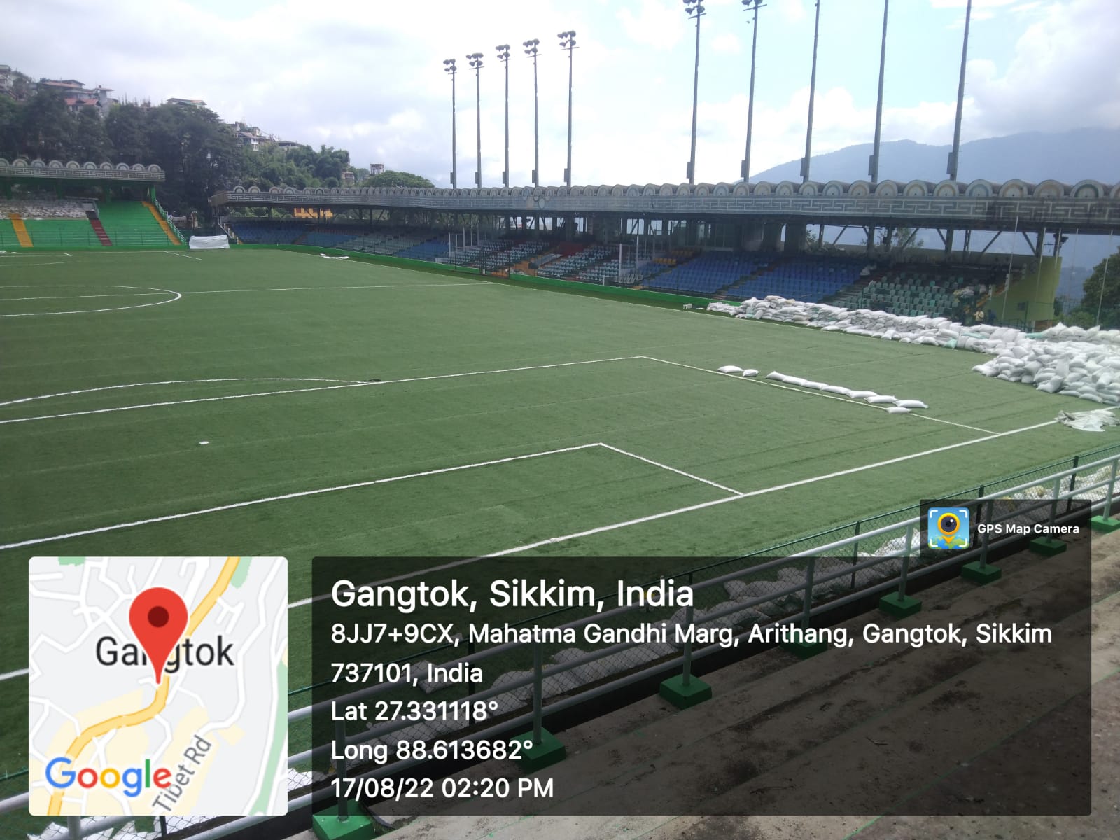 Synthetic Turf Football Ground at Palzor Stadium, Gangtok, East Sikkim