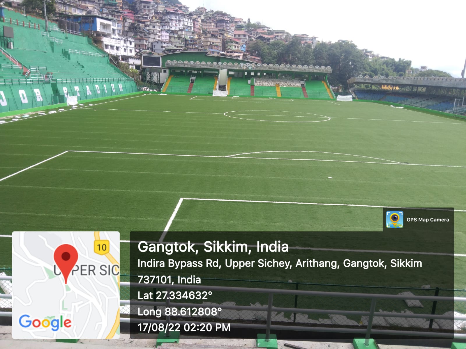 Synthetic Turf Football Ground at Palzor Stadium, Gangtok, East Sikkim