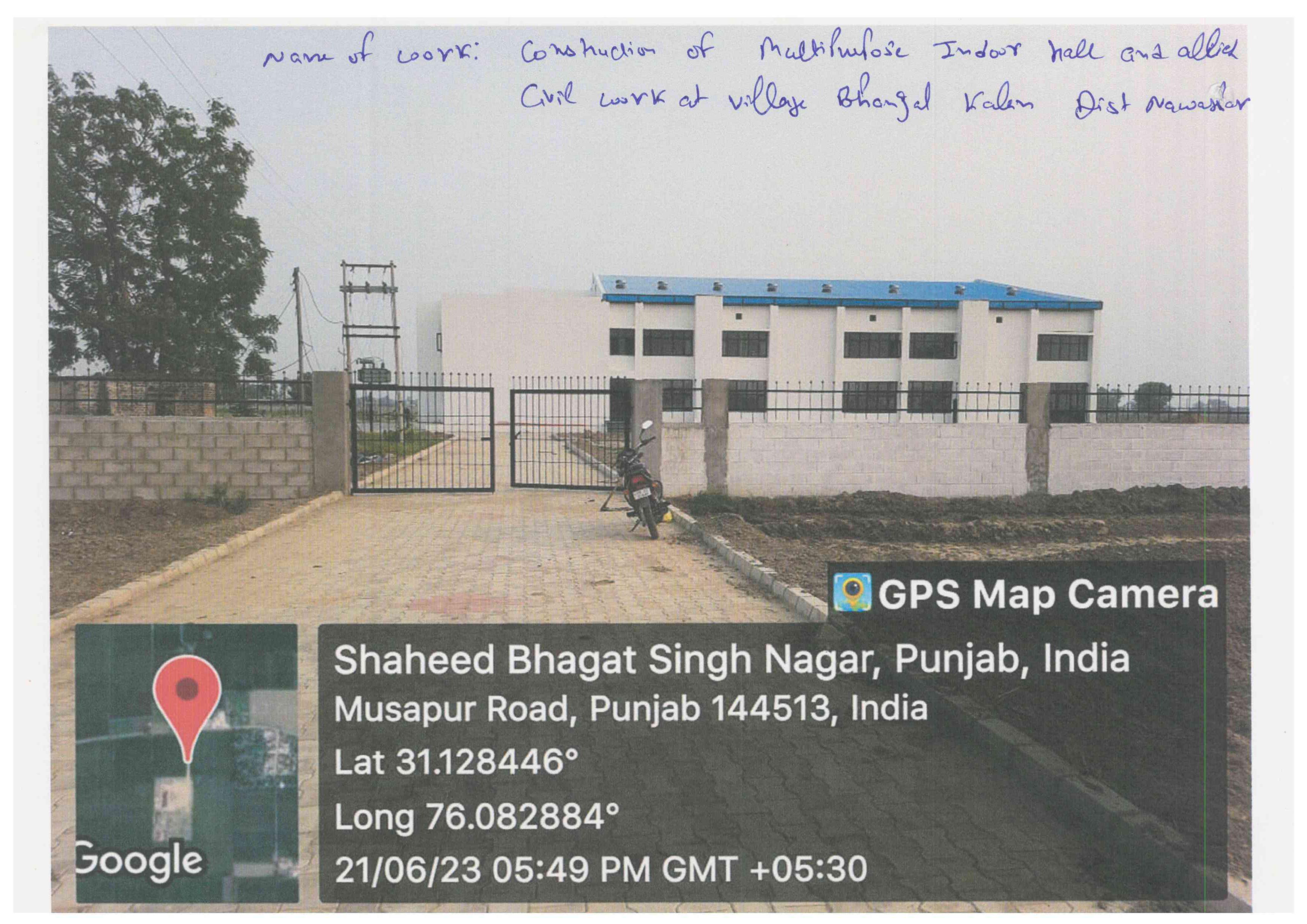 Construction of Multi-Purpose Hall at Nawashehar, District Shaheed Bhagat Singh Nagar