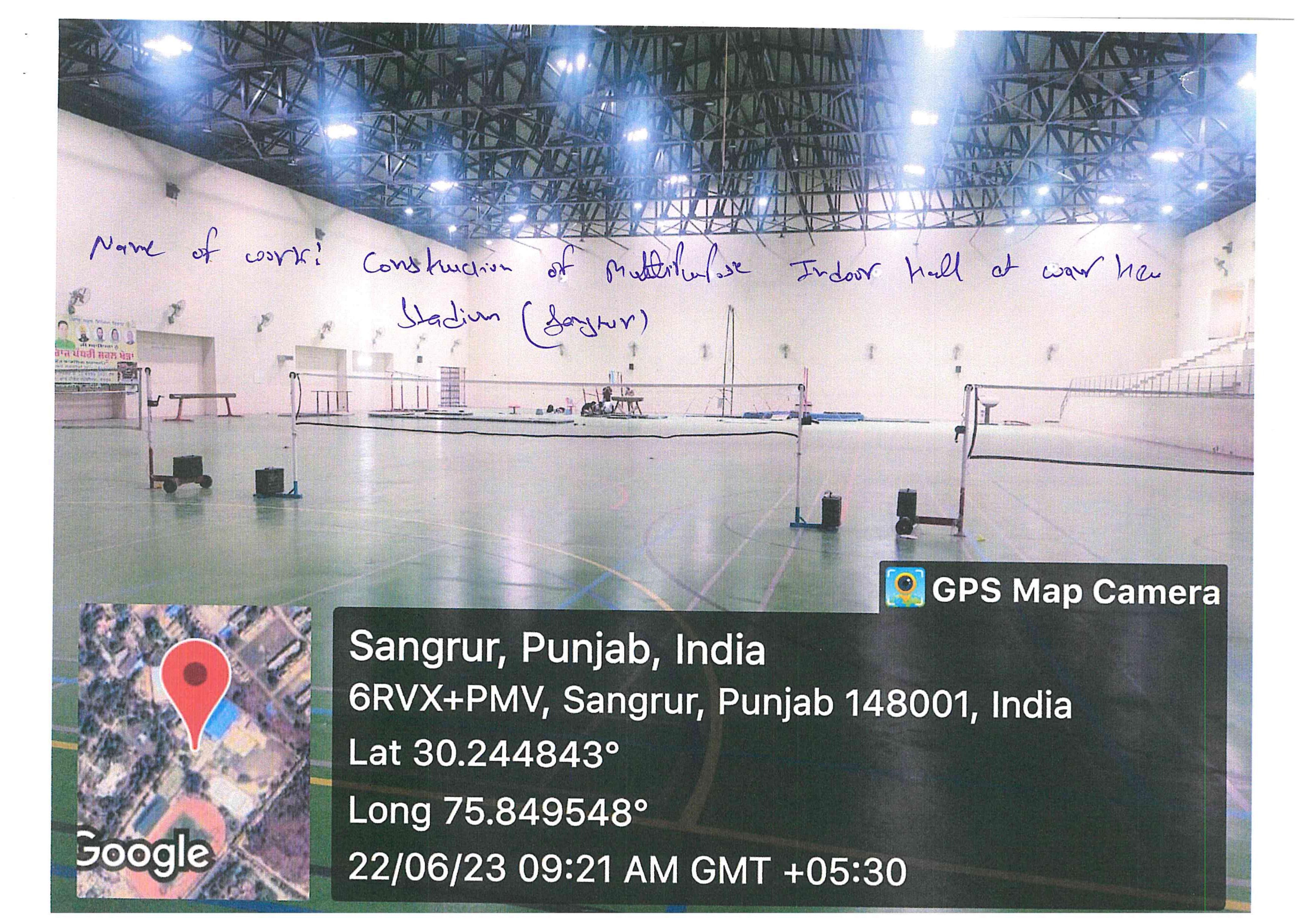 Construction of Multi-Purpose Hall at War Hero’s Stadium, District Sangrur