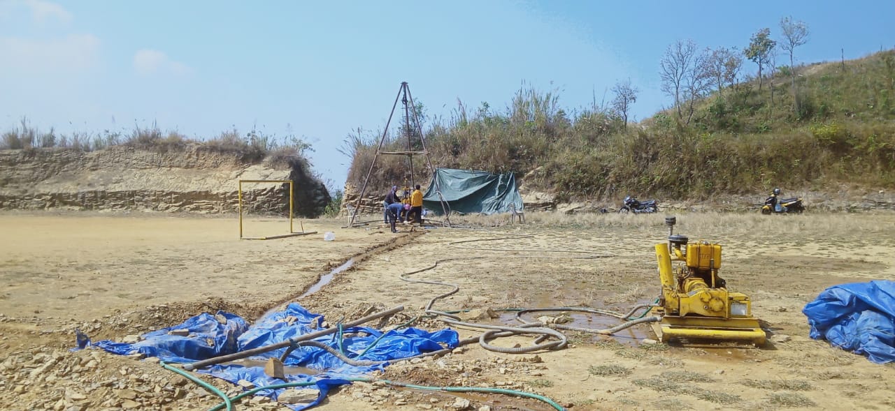 Soil Test and levelling of work site as on Dt 15.4.2024