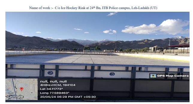 Construction of Ice Hockey Rink at 24thBn, Indo Tibetan Border Police, District Leh