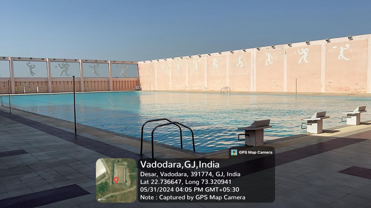 Swimming Pool at Swarnim Gujarat Sports University, Valavav, District Vadodara