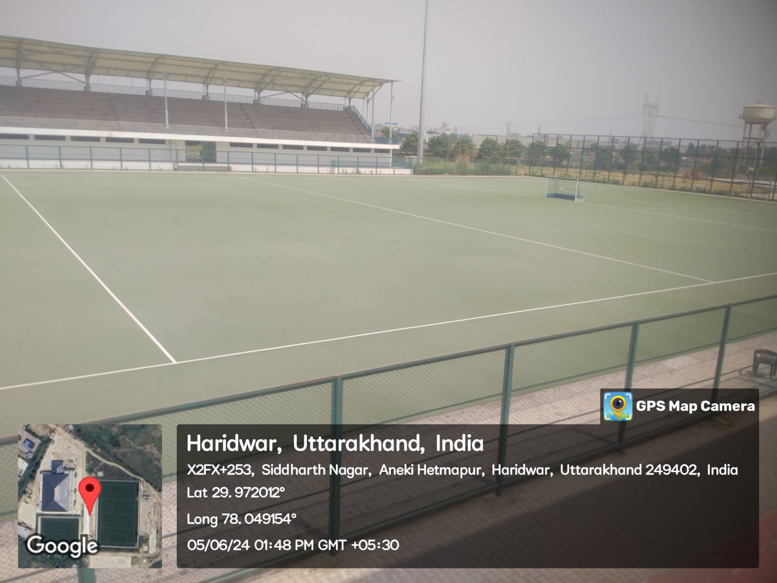 Synthetic Hockey Field at Sports Stadium Roshnabad, Salempur, District Haridwar