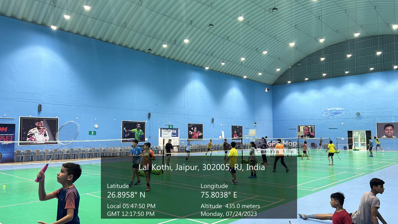 Badminton Arena with four Championship Badminton courts with infrastructure at SMS Stadium, District Jaipur