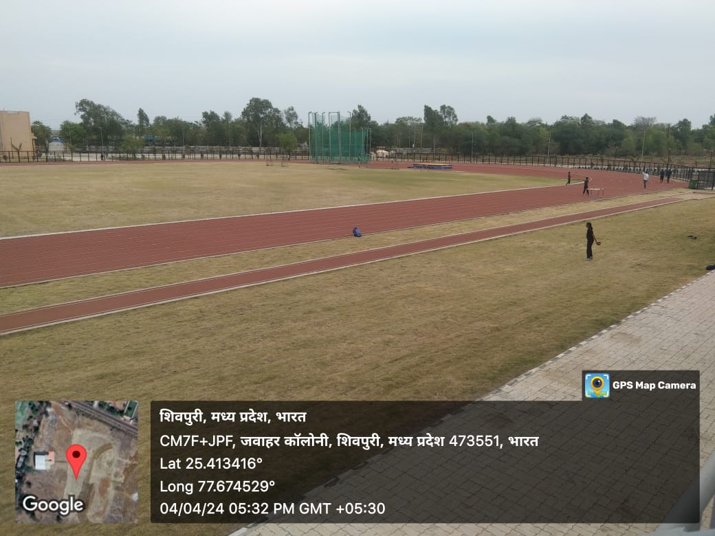 Laying of Synthetic Athletic Track at District Sports Complex at District Shivpuri