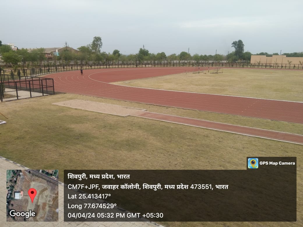 Laying of Synthetic Athletic Track at District Sports Complex at District Shivpuri