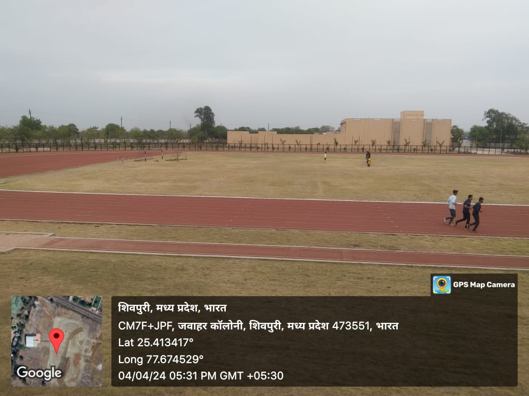 Laying of Synthetic Athletic Track at District Sports Complex at District Shivpuri