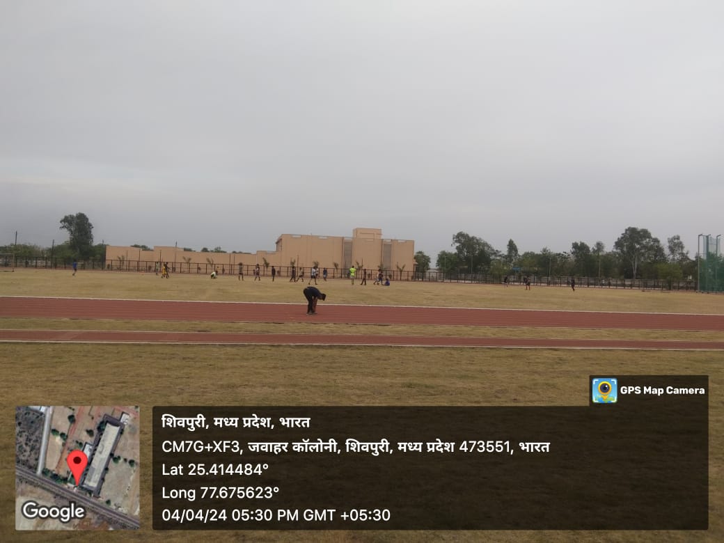 Laying of Synthetic Athletic Track at District Sports Complex at District Shivpuri