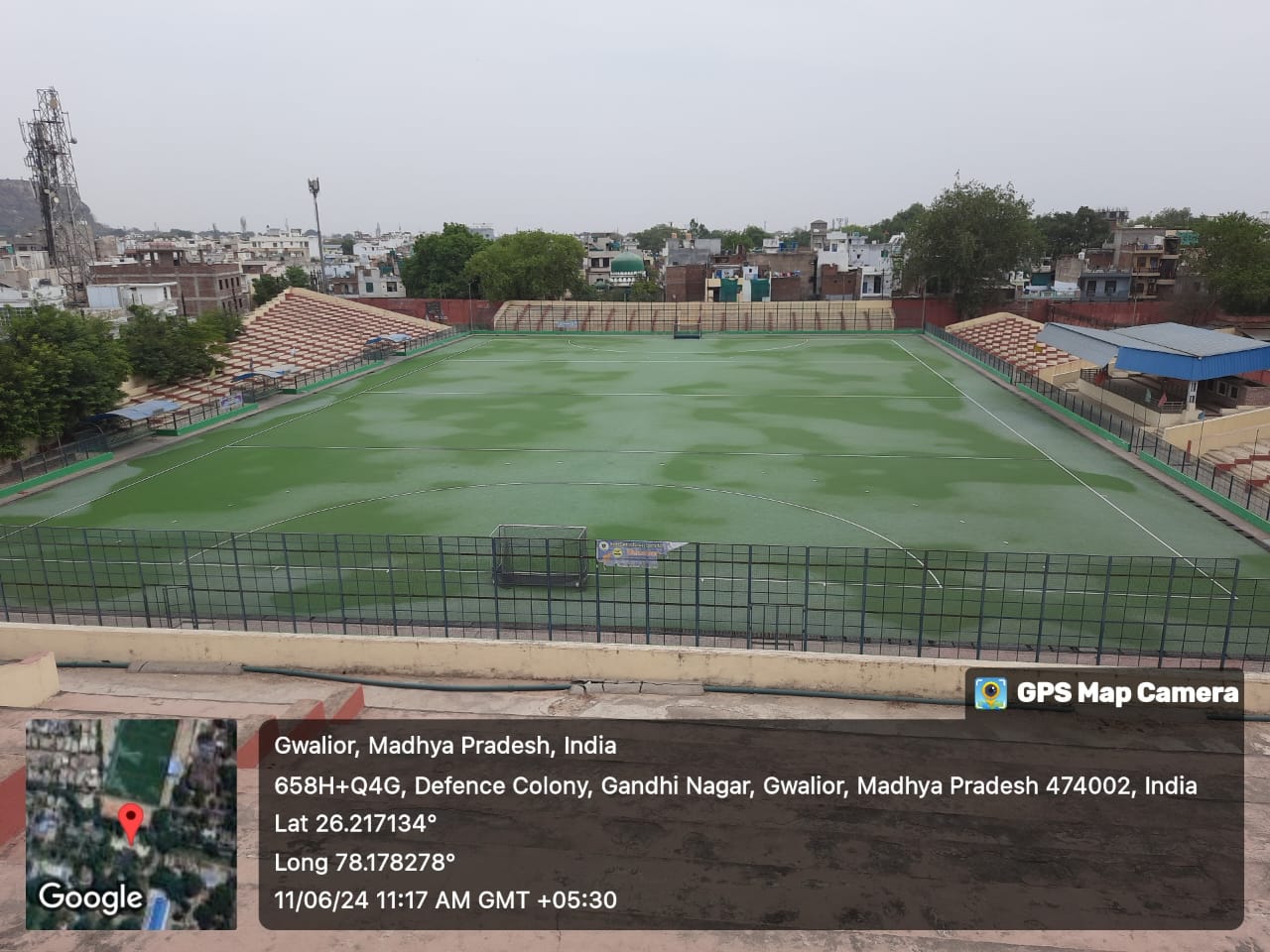 Laying of Synthetic Hockey Turf Field at Railway Stadium, District Gwalior 