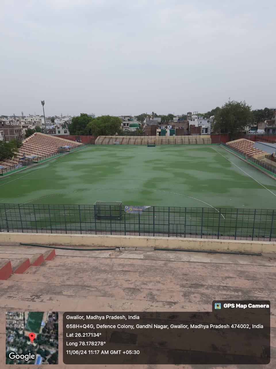 Laying of Synthetic Hockey Turf Field at Railway Stadium, District Gwalior 