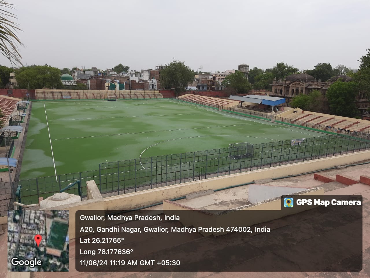 Laying of Synthetic Hockey Turf Field at Railway Stadium, District Gwalior 