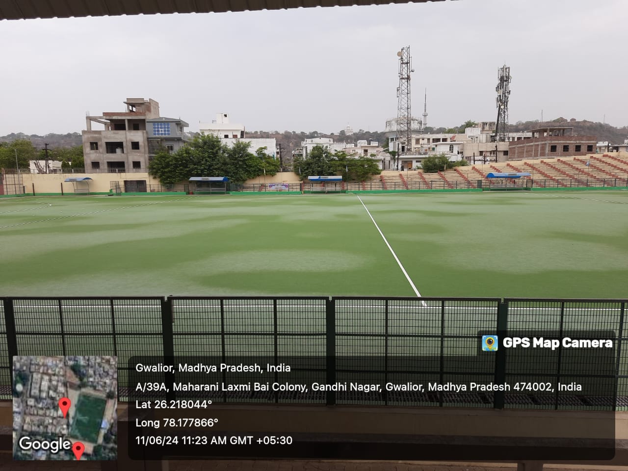 Laying of Synthetic Hockey Turf Field at Railway Stadium, District Gwalior 