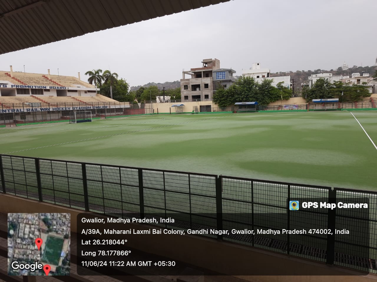 Laying of Synthetic Hockey Turf Field at Railway Stadium, District Gwalior 