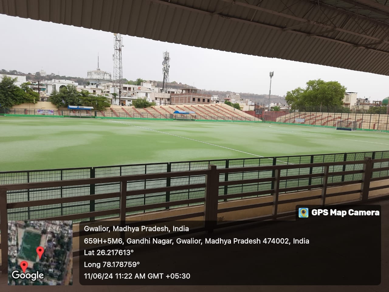 Laying of Synthetic Hockey Turf Field at Railway Stadium, District Gwalior 