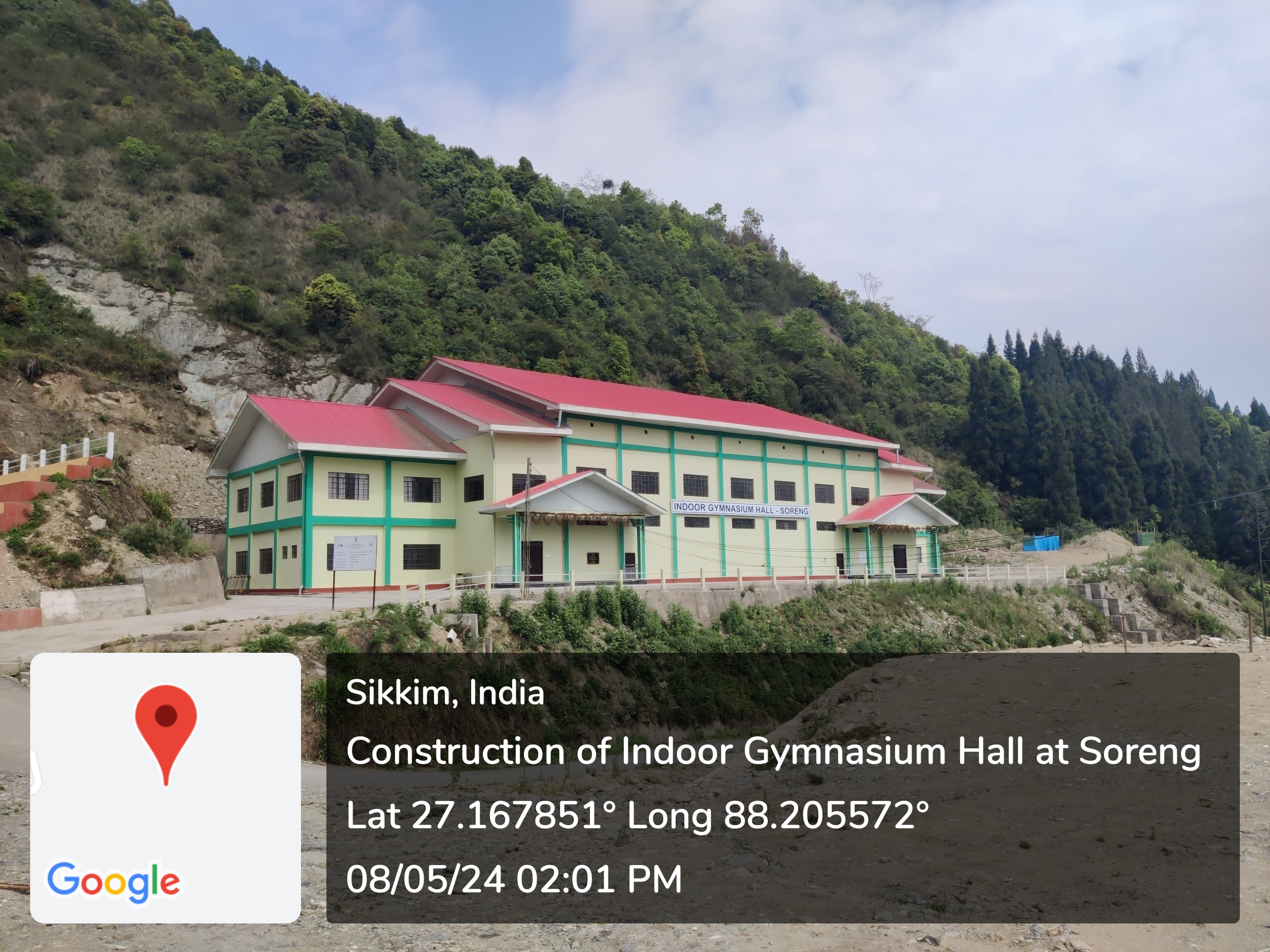 Indoor Gymnasium Hall at Soreng, West Sikkim (Soreng District)