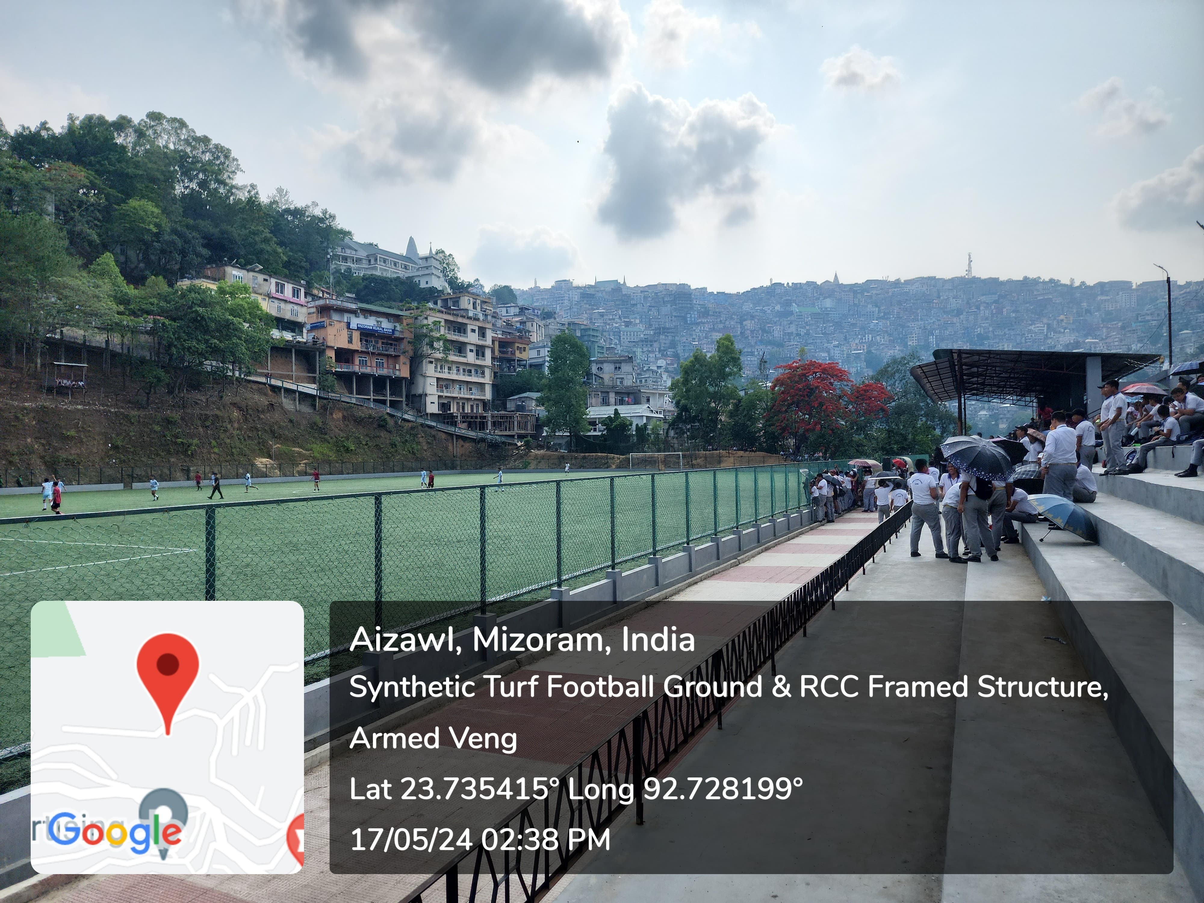 Synthetic Turf Football Ground and RCC Framed Structure -1