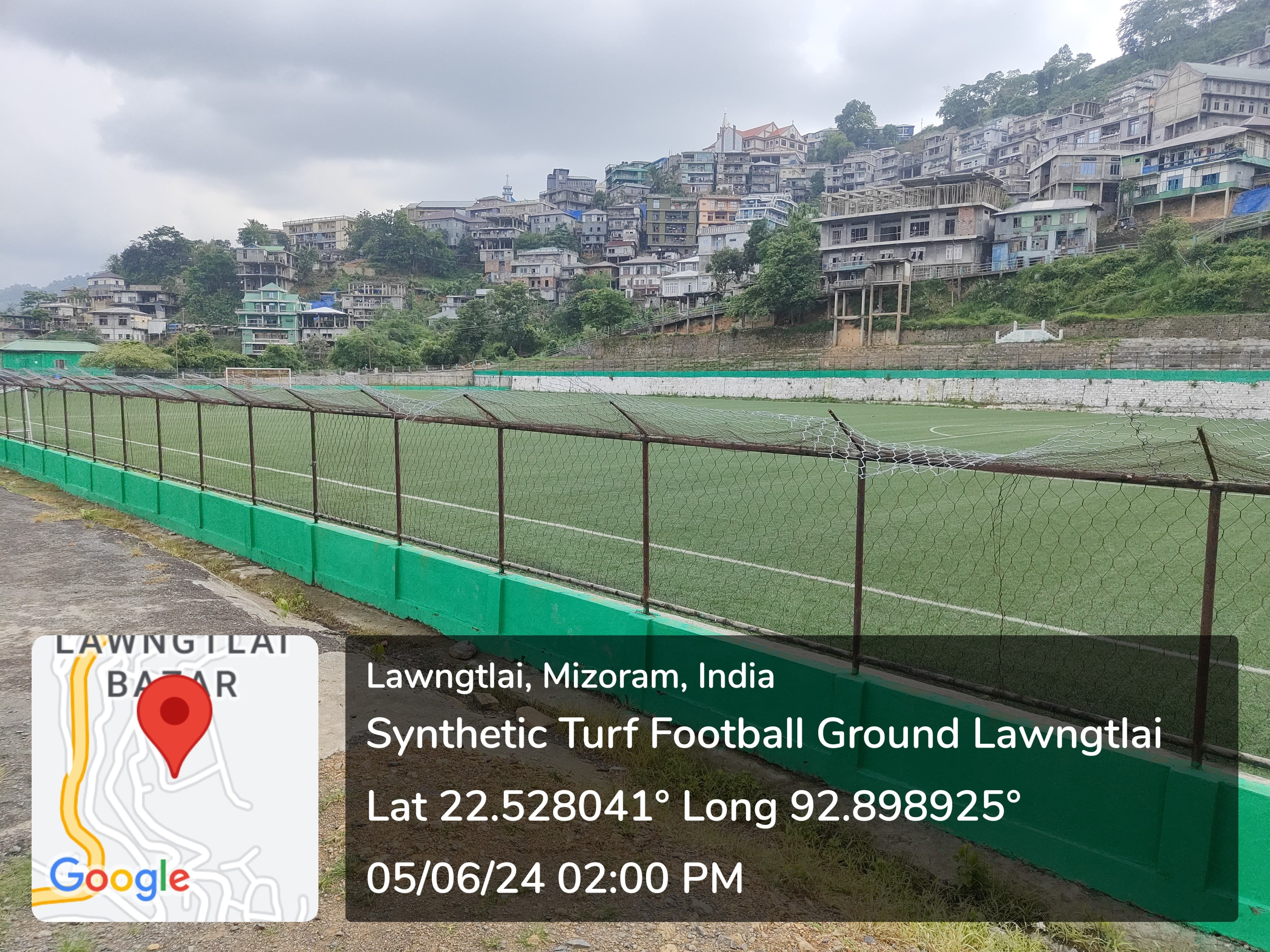 Synthetic Turf football Ground Lawngtlai-1