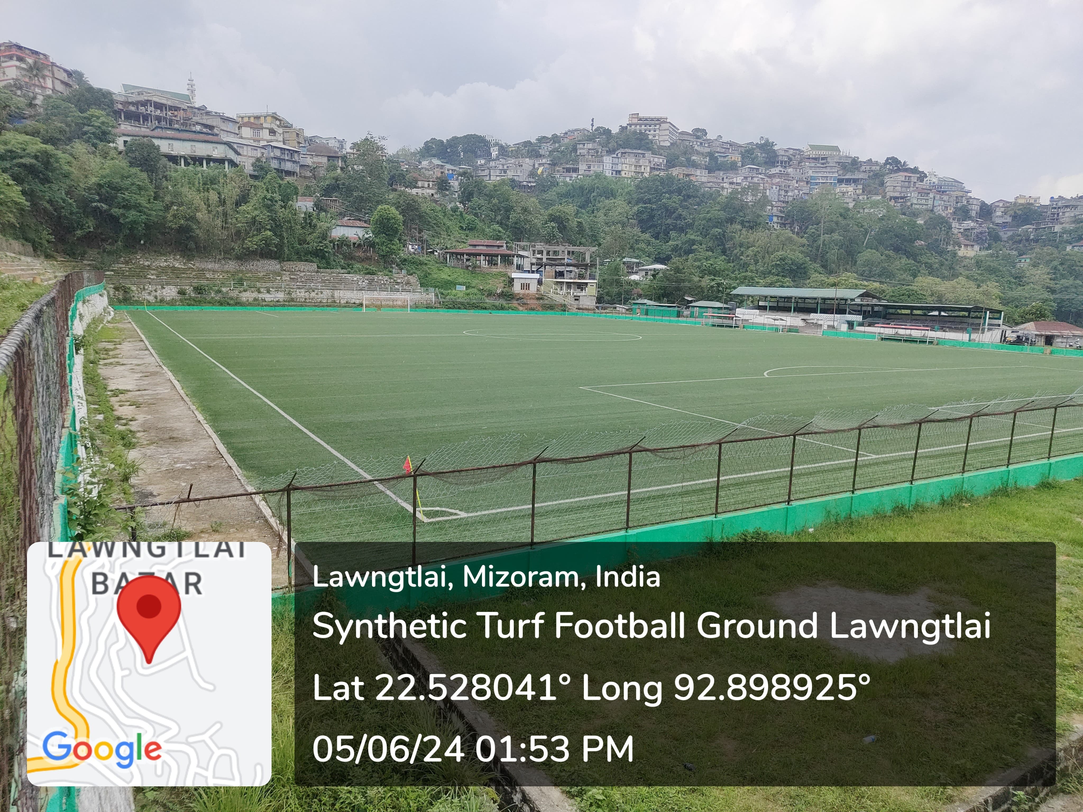 Synthetic Turf football Ground Lawngtlai-3