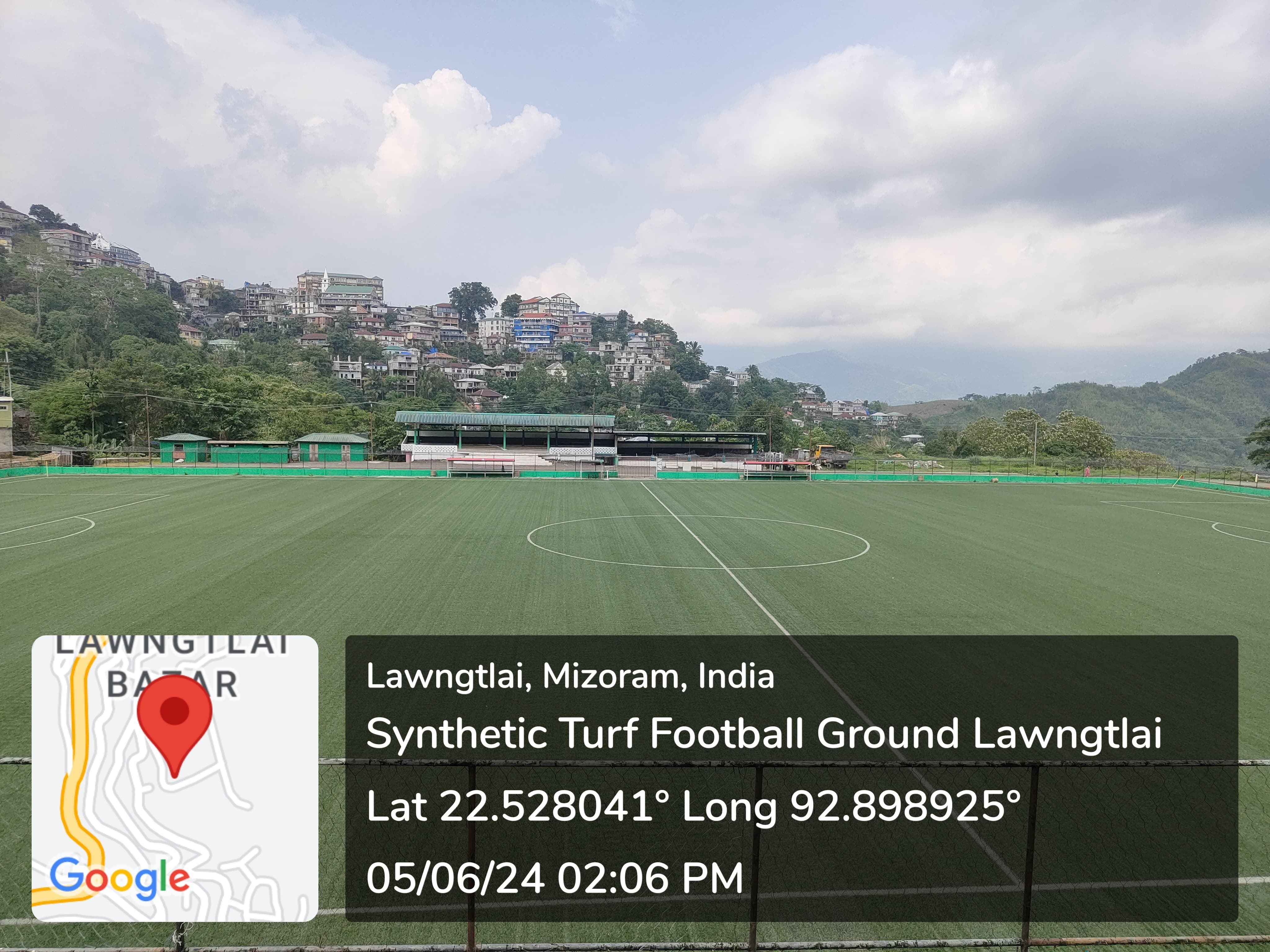 Synthetic Turf football Ground Lawngtlai-5