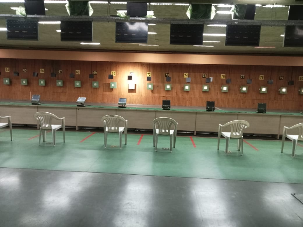 Shooting range at Shivchhatrapti Kridapeeth Sports Complex, District Pune