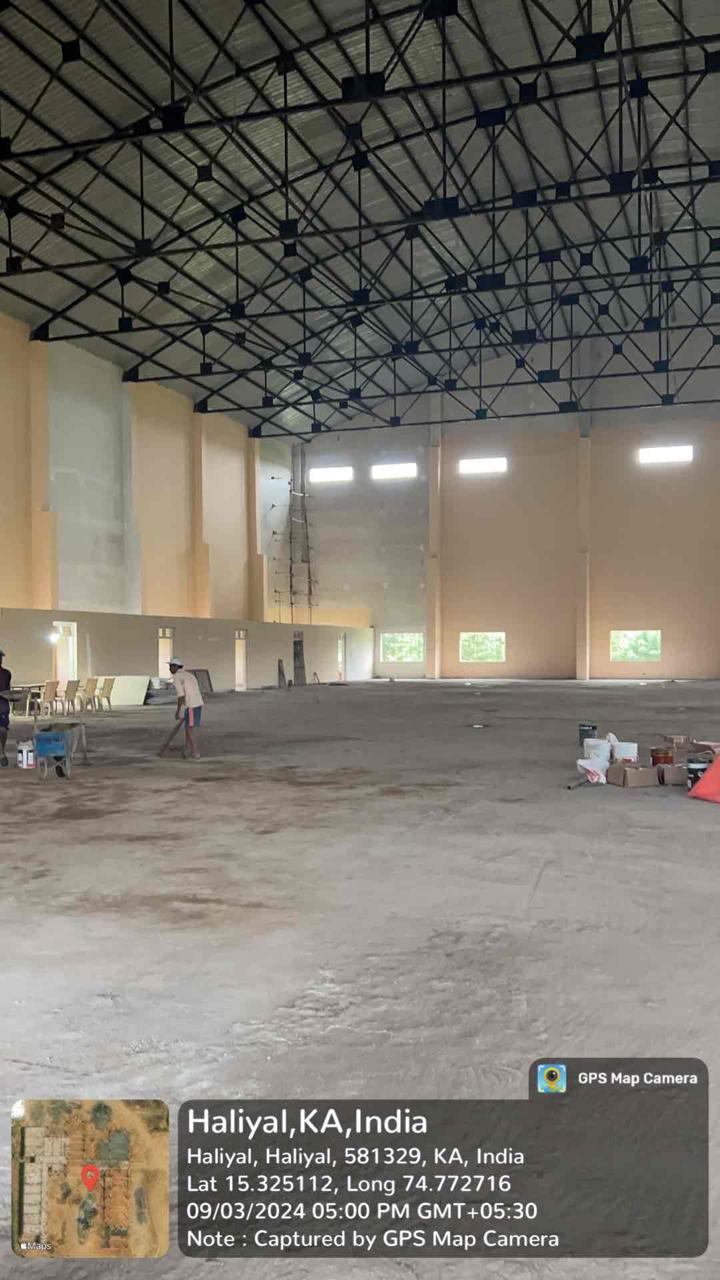 Construction of Multi-Purpose Hall at Haliyal Taluk Stadium at Uttara Kannada