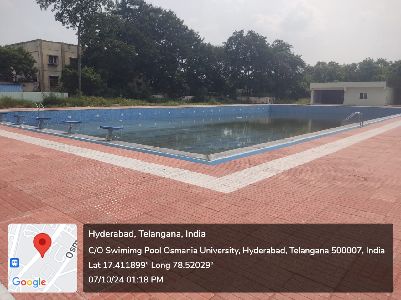 Construction of Swimming pool for women at Osmania University, District Hyderabad