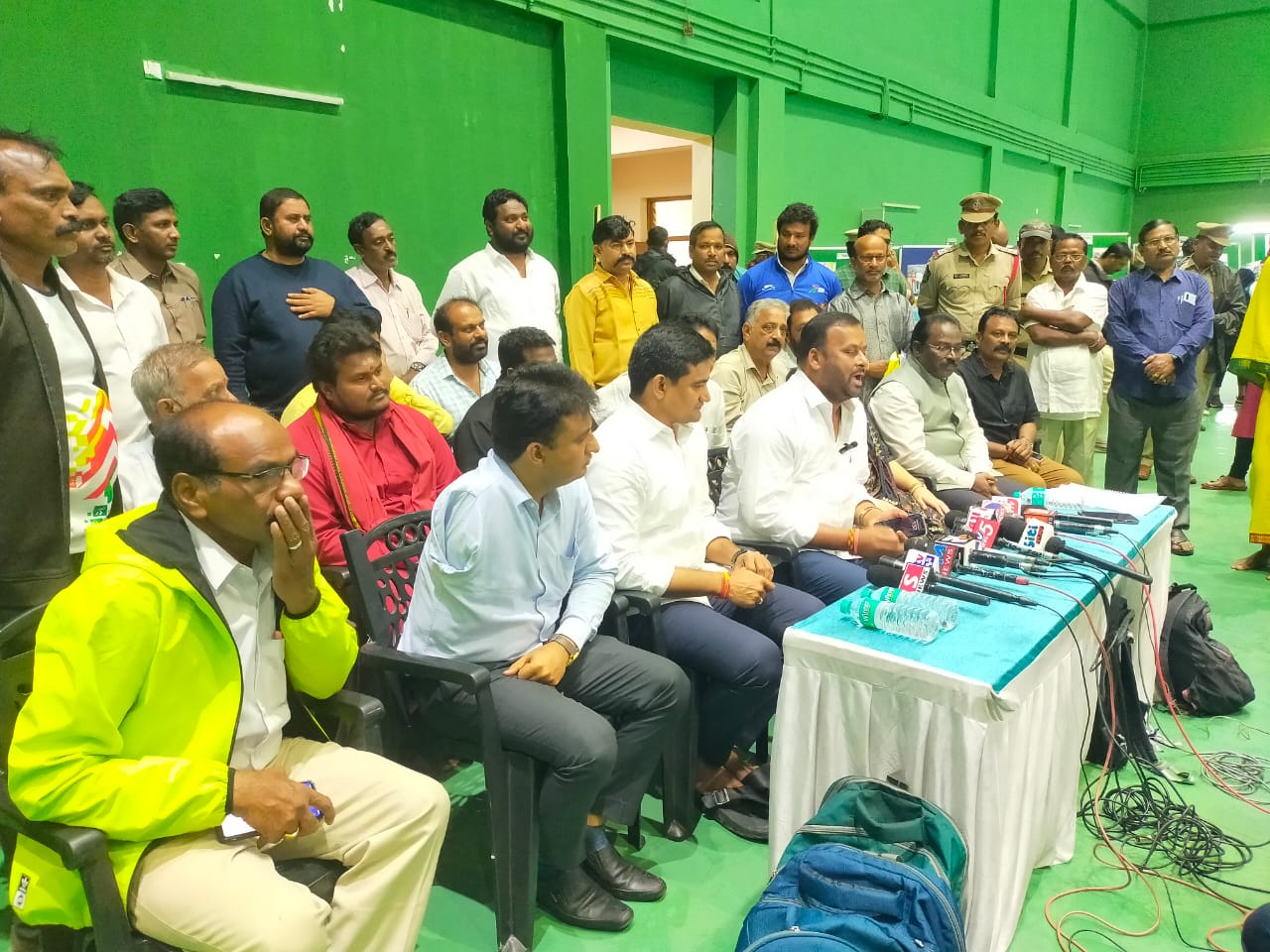 Press meeting conducted by Hon'ble Minister, GoAP along with Hon'ble MLAs on occassion of Opening Ceremony.