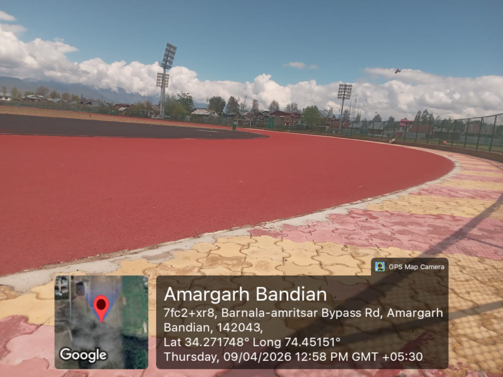Synthetic Athletic Track at Sports Stadium, Tulibal Sopore, District Baramulla