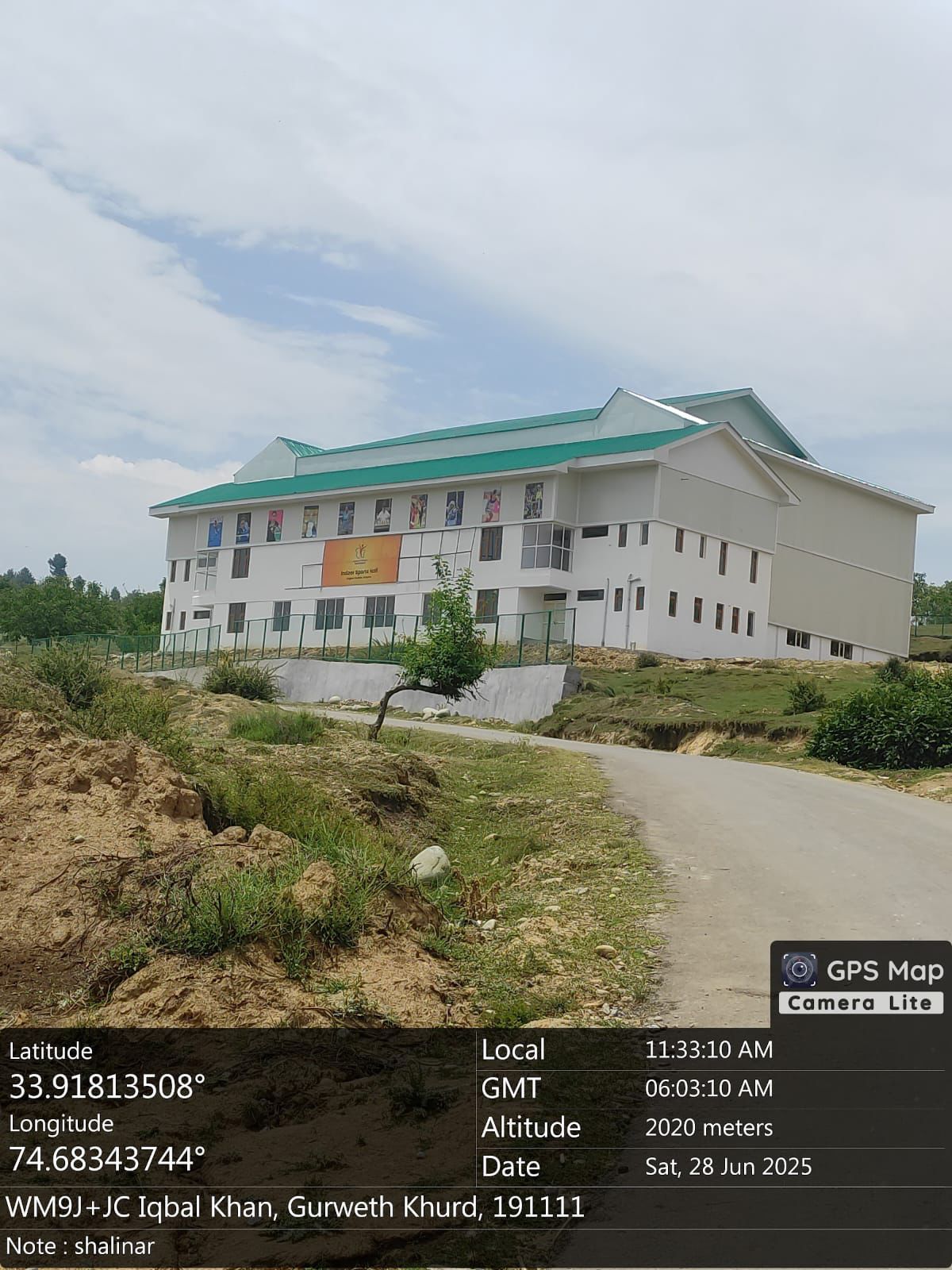 Construction of Multi-Purpose Hall at Shalnar, Argam, District Budgam